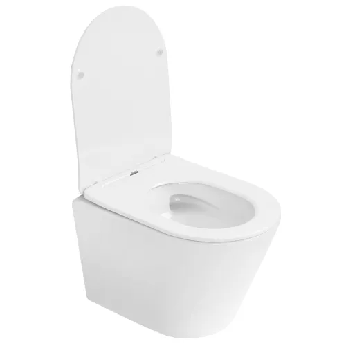 Унитаз ABBER Bequem AC1102T подвесной белый, безободковый, смыв торнадо, изображение 6