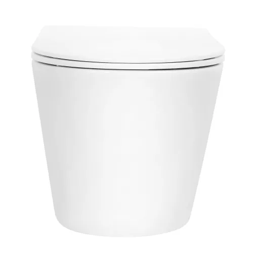 Унитаз ABBER Bequem AC1102T подвесной белый, безободковый, смыв торнадо, изображение 7