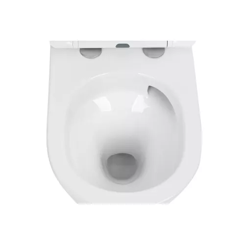 Унитаз ABBER Bequem AC1102T подвесной белый, безободковый, смыв торнадо, изображение 9