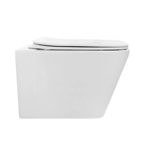 Унитаз ABBER Rechteck AC1201T подвесной белый, безободковый, смыв торнадо, изображение 4