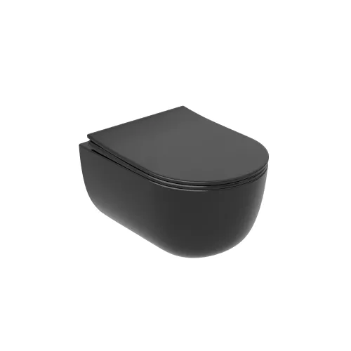 Подвесной унитаз Ceramica Nova  Modena  Rimless (цвет Черный Матовый), Выбрать цвет: Черный, изображение 11