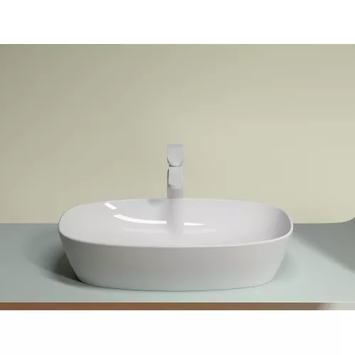 Умывальник чаша Ceramica Nova накладная овальная Element 600*380*138мм, Выбрать цвет: Белый, изображение 4