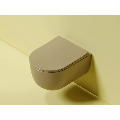 Подвесной унитаз Ceramica Nova Modena Rimless (цвет Капучино Матовый), Выбрать цвет: Бежевый