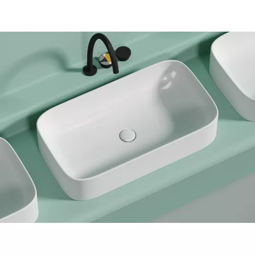 Санфаянс: Умывальник чаша Ceramica Nova накладная ( Белый Матовый) Element 705*380*150мм 1 в магазине Акватория