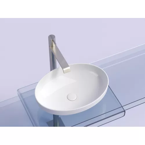 Умывальник чаша Ceramica Nova накладная овальная Element 502*363*145мм, Выбрать цвет: Белый