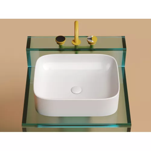 Умывальник чаша Ceramica Nova  накладная прямоугольная (цвет Белый Матовый) Element 505*380*150мм, Выбрать цвет: Белый матовый, изображение 2