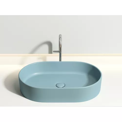 Умывальник чаша Ceramica Nova накладная овальная (цвет Зеленый Матовый) Element 608*385*122мм, Выбрать цвет: Зеленый, изображение 2