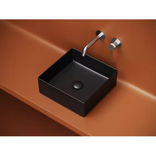 Раковина Ceramica Nova накладная квадратная 361*361*130, , без перелива, цвет черный матовый, арт.CN6068MB, Выбрать цвет: Черный