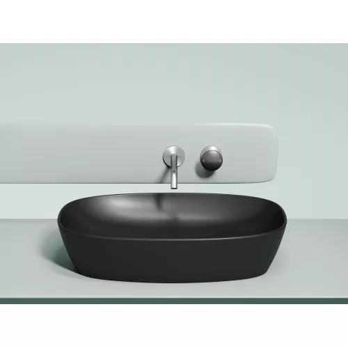 Умывальник чаша Ceramica Nova накладная овальная (цвет Черный Матовый) Element 600*380*138мм, Выбрать цвет: Черный, изображение 2