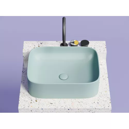 Умывальник чаша Ceramica Nova накладная прямоугольная (цвет Зеленый Матовый) Element 505*380*150мм, Выбрать цвет: Зеленый, изображение 2