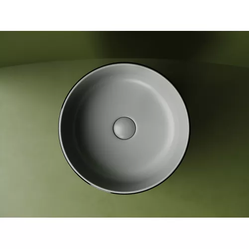Раковина Ceramica Nova накладная круглая 356*356*135, без перелива, цвет антрацит матовый, Выбрать цвет: Антрацит матовый, изображение 3