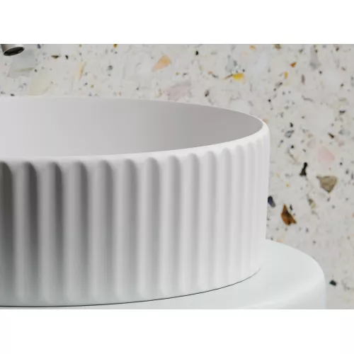 Умывальник чаша Ceramica Nova  накладная круглая (цвет Белый Матовый) Element 360*360*115мм, Выбрать цвет: Белый матовый, изображение 6