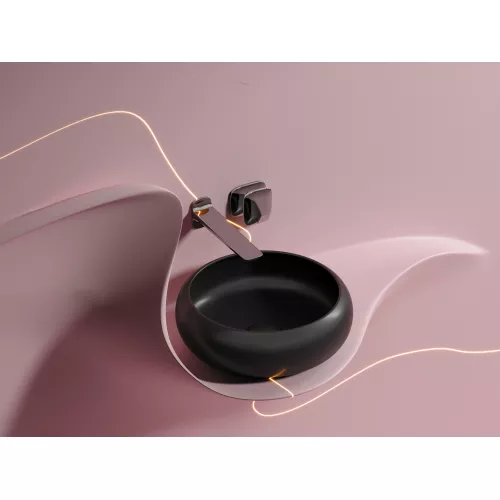 Умывальник чаша Ceramica Nova накладная круглая (цвет Черный Матовый) Element 360*360*120мм, Выбрать цвет: Черный, изображение 2