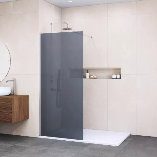 Душевая перегородка RGW WA-002, Цвет стекла: тонированное, Цвет профиля: Хром, Выбрать размер: 60