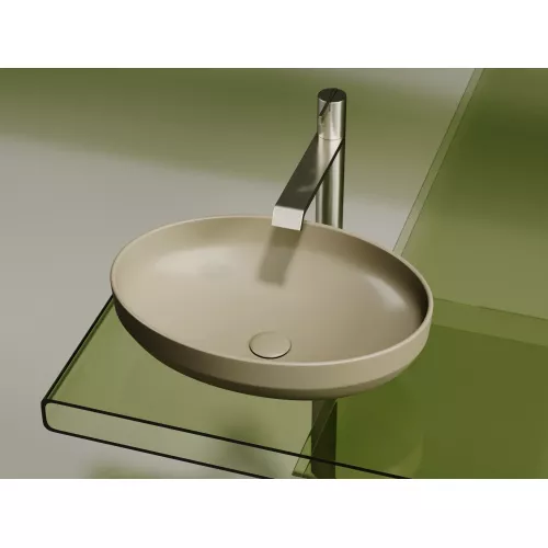 Санфаянс: Умывальник чаша Ceramica Nova накладная овальная (цвет Капучино Матовый) Element 502*363*145мм 1 в магазине Акватория