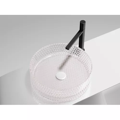 Умывальник чаша Ceramica Nova накладная круглая (цвет розовый) Cristal 360*360*112мм, Выбрать цвет: Розовый