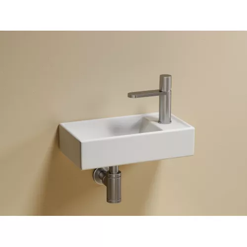 Умывальник подвесной Ceramica Nova L/R  ,белый матовый Element 407*217*100, Выбрать цвет: Белый матовый, Ориентация: левая, изображение 2