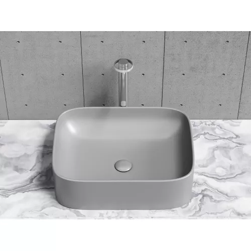 Умывальник чаша Ceramica Nova накладная прямоугольная (цвет Антрацит Матовый) Element 505*380*150мм, Выбрать цвет: Антрацит матовый, изображение 2