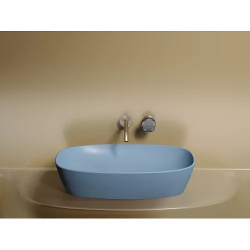 Умывальник чаша Ceramica Nova накладная овальная (цвет Голубой Матовый) Element 600*380*138мм, Выбрать цвет: Голубой, изображение 2