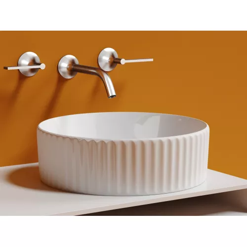 Умывальник чаша Ceramica Nova накладная круглая Element 360*360*115мм, Выбрать цвет: Белый, изображение 2