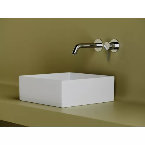 Раковина Ceramica Nova накладная квадратная 361*361*130, без перелива, цвет белый, арт.СN6068, Выбрать цвет: Белый, изображение 2