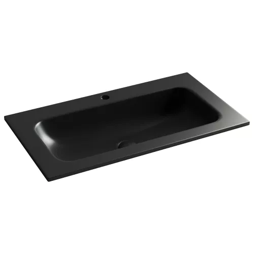 Раковина накладная Ceramica Nova Grace c отверстием под смеситель, 810*457*137мм, Ширина , в см: 81, Выбрать цвет: Черный, изображение 2