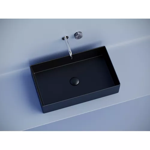 Раковина Ceramica Nova накладная прямоугольная 601*361*130, без перелива, цвет черный матовый, арт. CN6070MB, Выбрать цвет: Черный