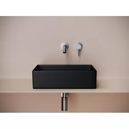 Раковина Ceramica Nova накладная прямоугольная 361*471*130, без перелива,  цвет черный матовый, арт.СN6069MB, Выбрать цвет: Черный, изображение 2