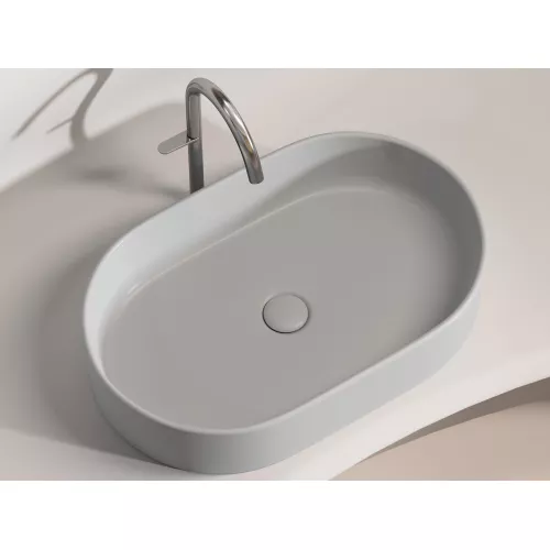 Санфаянс: Умывальник чаша Ceramica Nova накладная овальная (цвет Серый Матовый) Element 608*385*122мм 1 в магазине Акватория