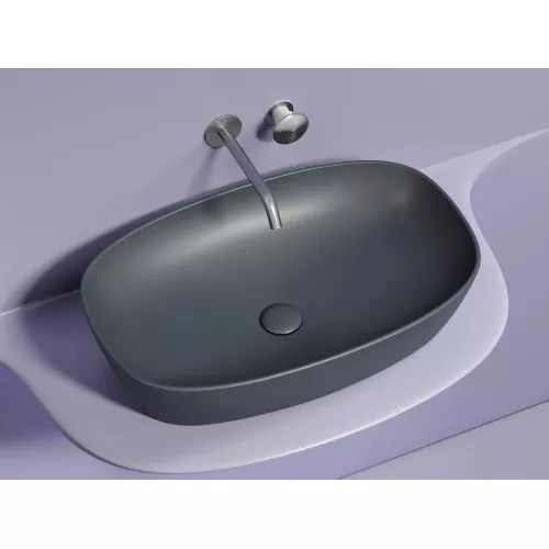 Умывальник чаша Ceramica Nova накладная овальная (цвет Темный Антрацит Матовый) Element 600*380*138мм, Выбрать цвет: Темный антрацит