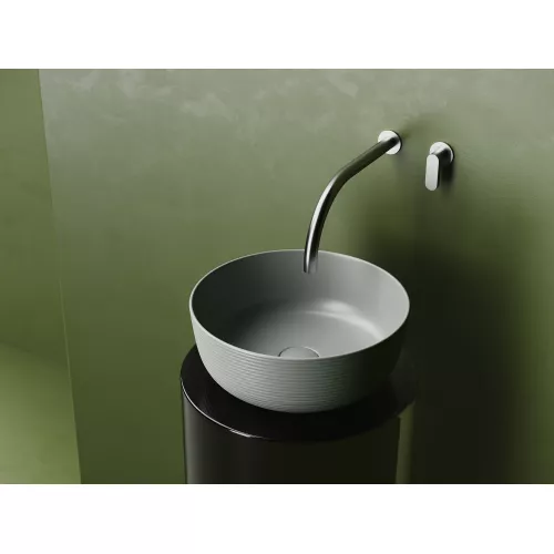 Санфаянс: Раковина Ceramica Nova накладная круглая 356*356*135, без перелива, цвет антрацит матовый 1 в магазине Акватория