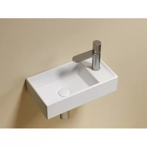 Умывальник подвесной Ceramica Nova L/R  ,белый матовый Element 407*217*100, Выбрать цвет: Белый матовый, Ориентация: левая