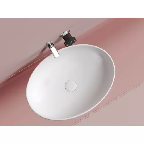 Умывальник чаша Ceramica Nova накладная овальная (цвет Белый Матовый) Element 502*363*145мм, Выбрать цвет: Белый матовый, изображение 2