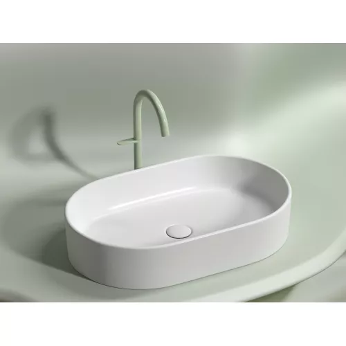 Умывальник чаша Ceramica Nova накладная овальная (цвет Белый Матовый) Element 608*385*122мм, Выбрать цвет: Белый матовый
