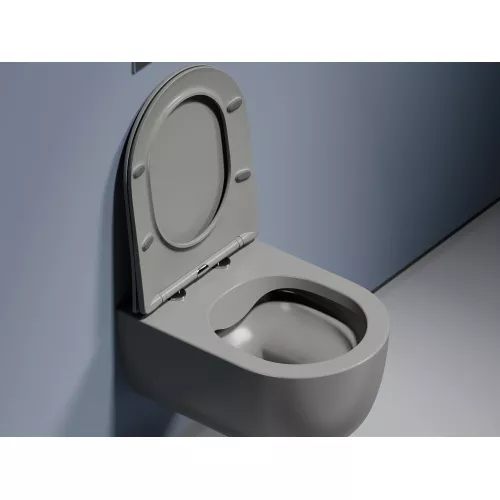 Подвесной унитаз Ceramica Nova Modena  Rimless (цвет Антрацит Матовый),, Выбрать цвет: Антрацит матовый, изображение 6