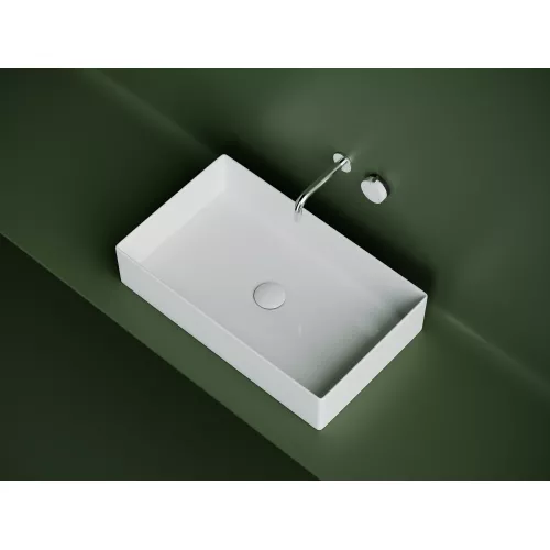 Раковина Ceramica Nova накладная прямоугольная 601*361*130, без перелива, цвет белый, арт. CN6070, Выбрать цвет: Белый