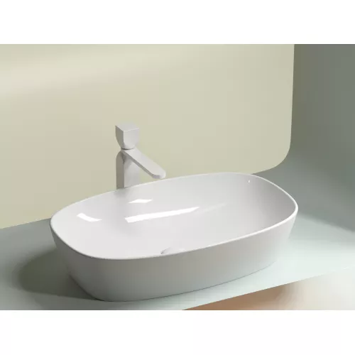 Умывальник чаша Ceramica Nova накладная овальная Element 600*380*138мм, Выбрать цвет: Белый, изображение 5