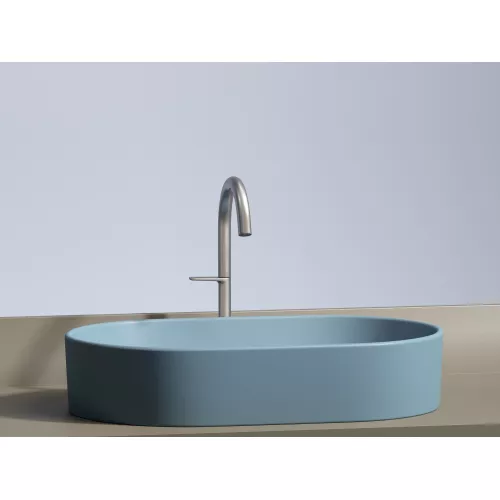 Умывальник чаша Ceramica Nova накладная овальная (цвет Голубой Матовый) Element 608*385*122мм, Выбрать цвет: Голубой, изображение 3