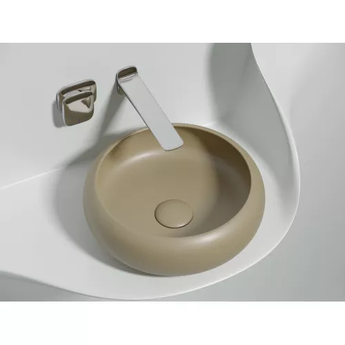 Санфаянс: Умывальник чаша Ceramica Nova накладная круглая (цвет Капучино Матовый) Element 360*360*120мм 1 в магазине Акватория