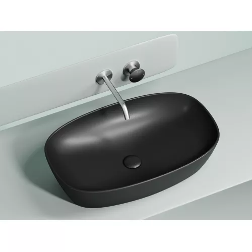 Санфаянс: Умывальник чаша Ceramica Nova накладная овальная (цвет Черный Матовый) Element 600*380*138мм 1 в магазине Акватория