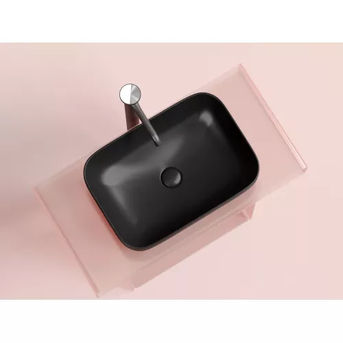 Умывальник чаша Ceramica Nova накладная прямоугольная (цвет Черный Матовый) Element 500*359*145мм, Выбрать цвет: Черный, изображение 2
