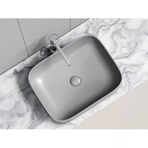 Умывальник чаша Ceramica Nova накладная прямоугольная (цвет Антрацит Матовый) Element 505*380*150мм, Выбрать цвет: Антрацит матовый, изображение 3