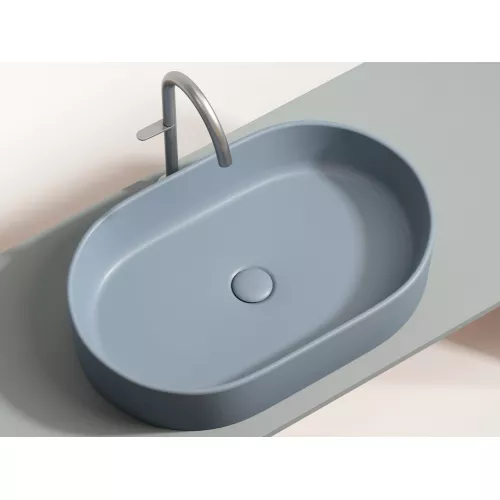Санфаянс: Умывальник чаша Ceramica Nova накладная овальная (цвет Серо-Голубой Матовый) Element 608*385*122мм 1 в магазине Акватория