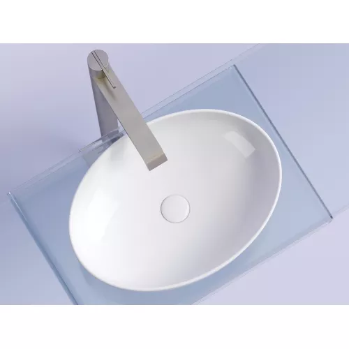 Умывальник чаша Ceramica Nova накладная овальная Element 502*363*145мм, Выбрать цвет: Белый, изображение 2