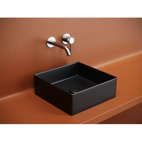 Раковина Ceramica Nova накладная квадратная 361*361*130, , без перелива, цвет черный матовый, арт.CN6068MB, Выбрать цвет: Черный, изображение 2