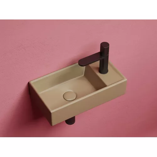 Умывальник подвесной Ceramica Nova L/R, капучино матовый Element 407*217*100, Выбрать цвет: Капучино, Ориентация: левая