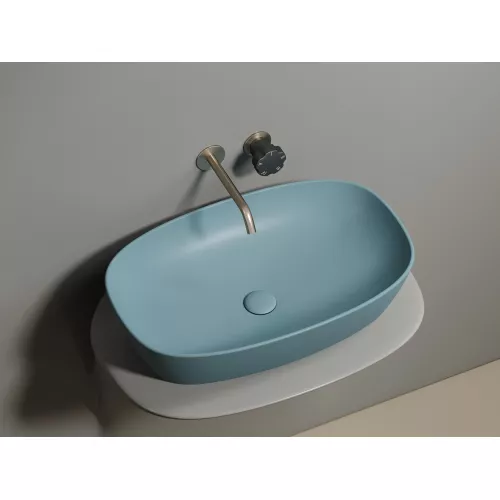 Санфаянс: Умывальник чаша Ceramica Nova накладная овальная (цвет Зеленый Матовый) Element 600*380*138мм 1 в магазине Акватория