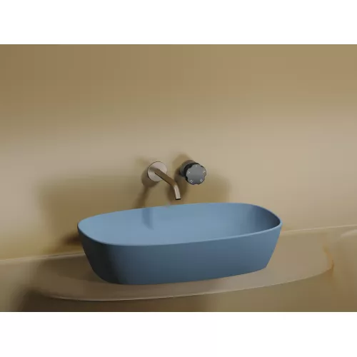 Умывальник чаша Ceramica Nova накладная овальная (цвет Голубой Матовый) Element 600*380*138мм, Выбрать цвет: Голубой, изображение 3