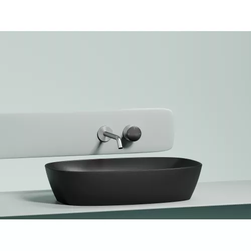 Умывальник чаша Ceramica Nova накладная овальная (цвет Черный Матовый) Element 600*380*138мм, Выбрать цвет: Черный, изображение 3