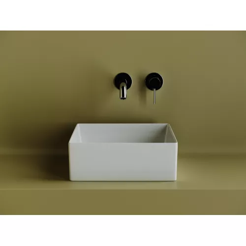 Раковина Ceramica Nova накладная квадратная 361*361*130, без перелива, цвет белый, арт.СN6068, Выбрать цвет: Белый, изображение 3